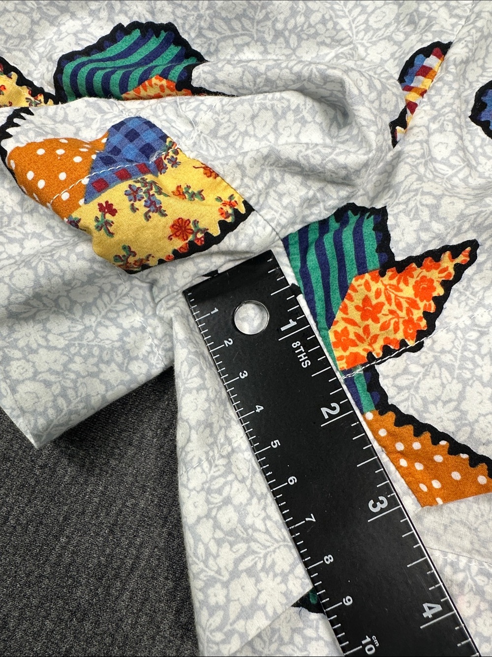 Anthropologie LyreBird Patchwork Duck Heart Pajama Set Shorts Shirt Cotton Small - Picture 10 of 16